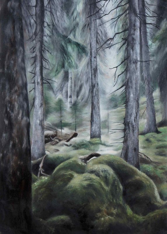Oljemålning Skogen av Sofia Ohlsén