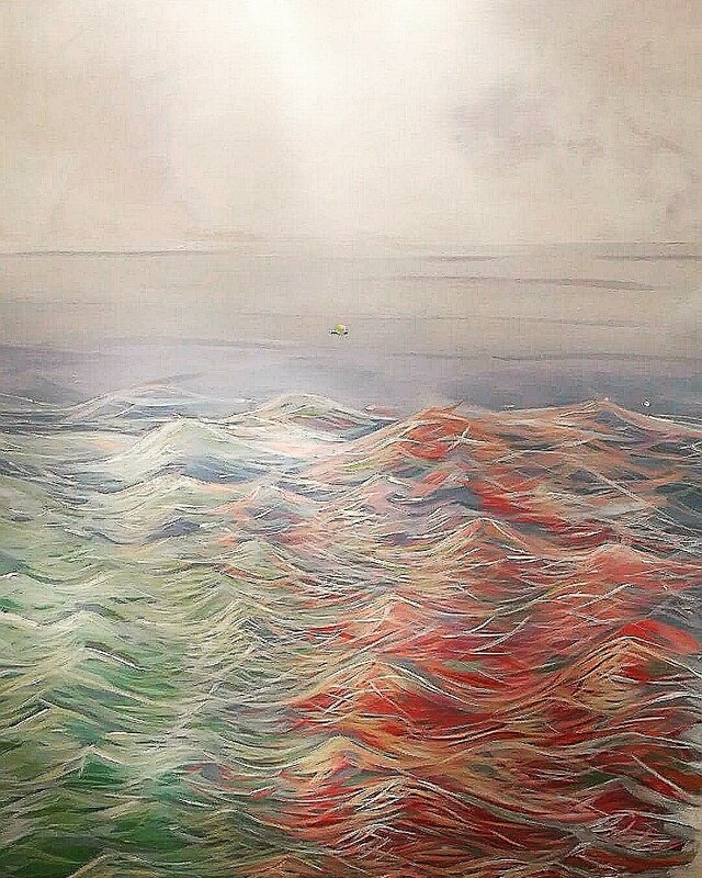 Akrylmålning Two Oceans av Linda Sandgren