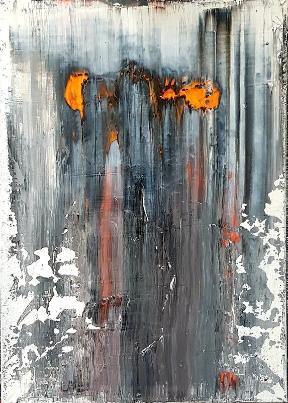Akrylmålning Eruptive II av Tobias Staaf