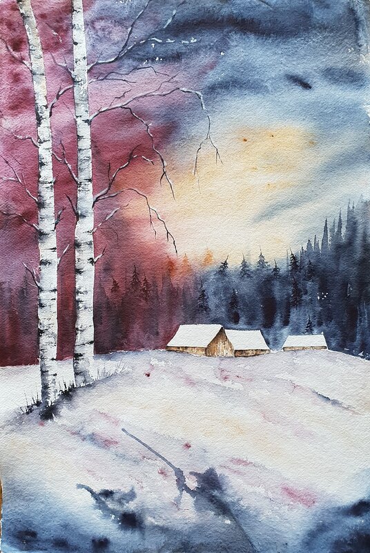Akvarell Hope av Pernilla Carlsson